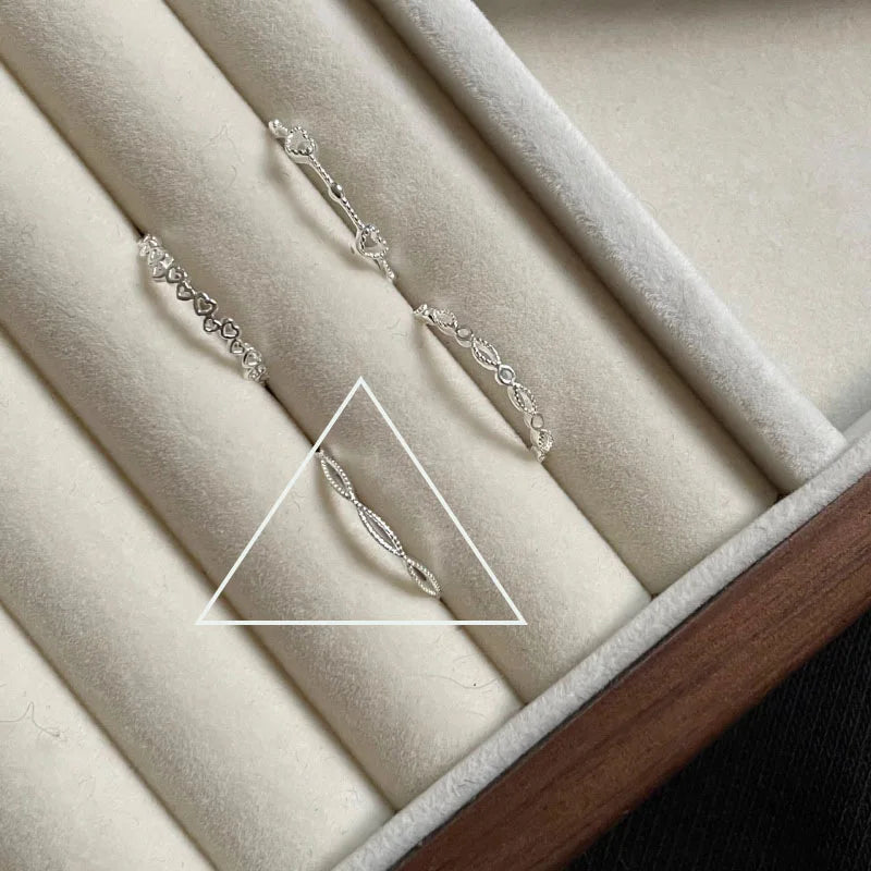 925 Sterling Silve Love Heart Hollowed Out Ring For Women Girl Extremely Fine Korea Ins Jewelry Gift Dropshipping