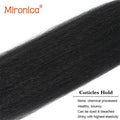 12A Kinky Straight Human Hair Bundles Unprocessed Raw Brazilian Human Hair 2/3/4 Bundles Double Weft Human Hair Weave Extensions Natural Color Yaki Straight Hair Bundles For Women Daily Use Birthday Holiday Gift Kpop Popular