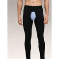 Mens Open Fly Breathable Cotton Thermal Long Johns Black S Eco-Friendly