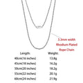 Rinntin Luxury 925 Sterling Silver Diamond - Cut Rope Chain Necklace For Men Women Fashion Italian Neck - Visuel 14 | SAMAG