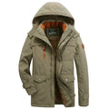 Men's Casual Winter Thick Warm Parkas Windproof Overcoats Male Fashion Hooded Cotton-padded Down Jackets Outdoors Long Coats