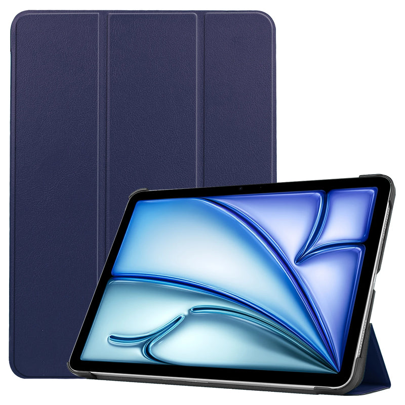 Tablets case  For Ipad air11 2024 11 inch Book Flip Cover with Stand Auto Wake Sleep  Three fold Caster hard shell