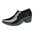Premium Leather Men Shoes Slip On Loafers European Brand Business Casual Wedding Party Plaid Design Height Increasing