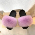 Women Real Raccoon Fur Slides Fluffy Luxury Furry Open Toe Slippers Indoor Outdoor Summer Sandals Non Slip Soft Comfy Sole Cozy