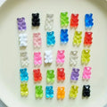 12/24Pcs Set Cute Jelly Bear Shoe Decoration Charms For Clogs Women And Man Sandals Decoration