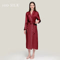 Birdtree 22 Momme 100%Pure  Silk Long Robe for Women Silky Sleepwear Ladies Elegant Nightgown Natural Pajamas P3D047QM