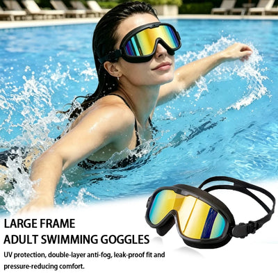 Large Frame Swimming Goggles for Adults - High Definition | SAMAG