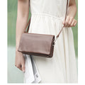 Zency New Soft Plain Color Leather Bag Multiple Pockets Women's Bag Genuine Leather Shoulder Crossbody Versatile Commuting Bag