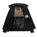 Men Fashion Men Fur Collar Fleece Warm Leather Jackets Male Multi-pockets Casual PU Leather Coats Short Jackets Men Clothing 5XL