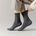 10 Pairs/Lot Men's Bamboo Fiber Socks Autumn Long Black | SAMAG