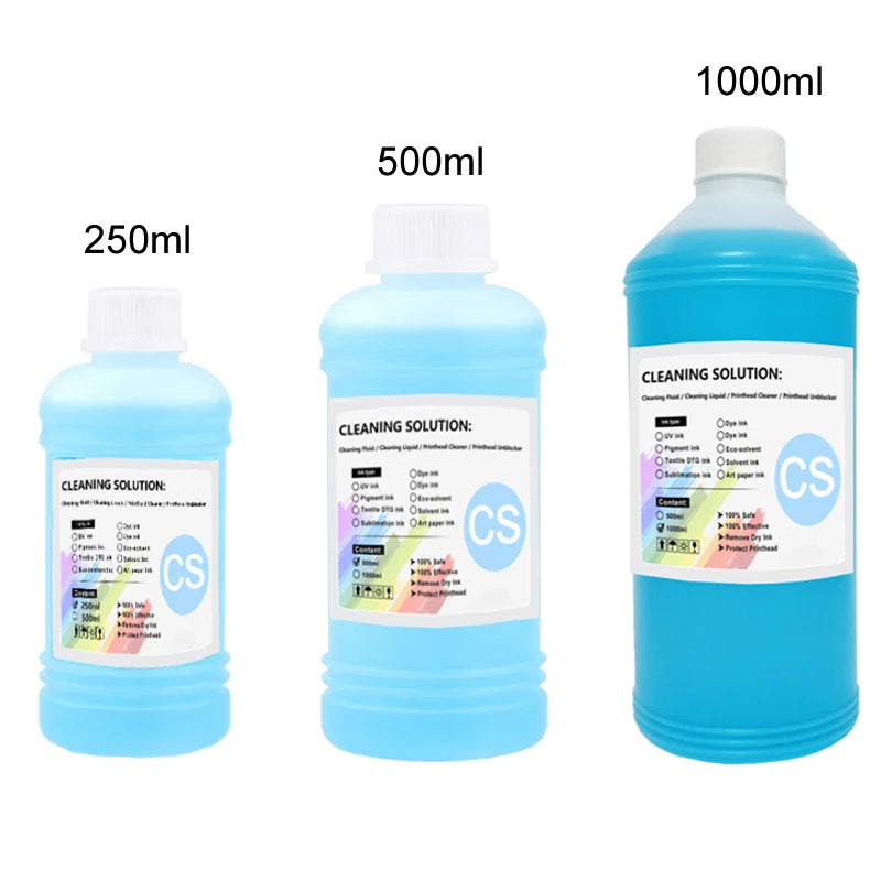 DTF Ink Cleaning Solution Strong Cleaning for Epson DX4 DX5 DX7 L1800 L805 L800 1390 I3200 DTF cleaning Liquid