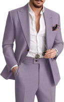 Men's Linen Suit Casual for Summer Beach Groom Wedding | SAMAG
