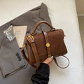 Suede Fabric Handbag with Adjustable Strap Golden-Tone Hardware and Flap Closure - Trendy Commuting Hobo Crossbody Bag for Women
