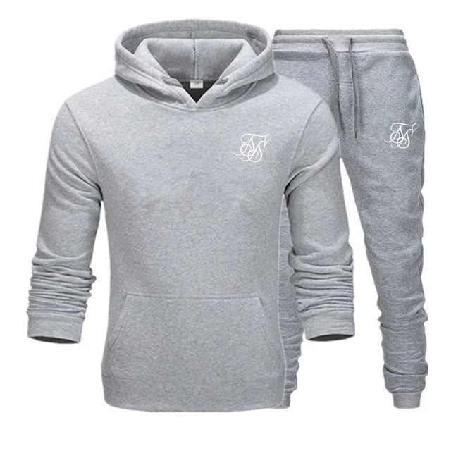 Sik silk Men Sets Fashion Autumn Spring Sporting Suit Sweatshirt Sweatpants Clothing 2 Pieces Slim - View 27 | SAMAG