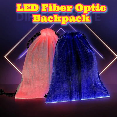 LED Fiber Optic Backpack Outdoor Sports Drawstring Bag | SAMAG