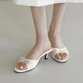 2026 New Fashion Bow Sandals Summer Classic Solid Color Stiletto Heel Women's Slippers Sexy Pointed Toe Banquet Women High Heels
