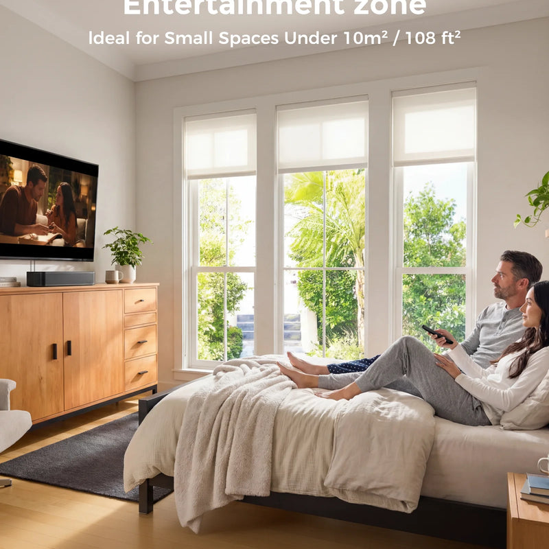 ULTIMEA 120W 2.1ch Compact Soundbar for TV, 3-Inch Built-in Subwoofer, Bluetooth 5.4 TV Sound Bar Speakers