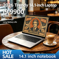 2026 NEW Ultra Slim 14.1 Inch Laptop Intel i9 9900 8C 16T 5GHz 32GB 2TB SSD Pro Gaming Notebook 1920x1080 Office V30 8K HD