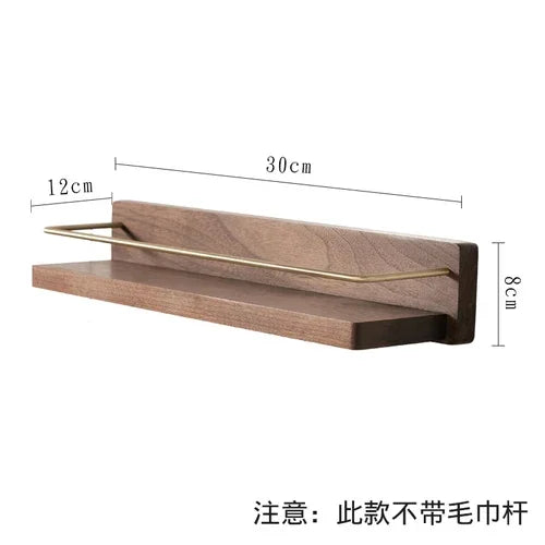 Kitchen Spice Bottle Storage Wooden Rack Multifunctional Wall Hanging Solid Brass Hook Bathroom Towel - View 14 | SAMAG