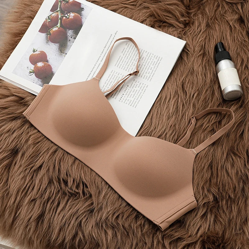 1pcs Seamless Bras Women Underwear Small Chests Gathered Push Up Bralette Lingerie