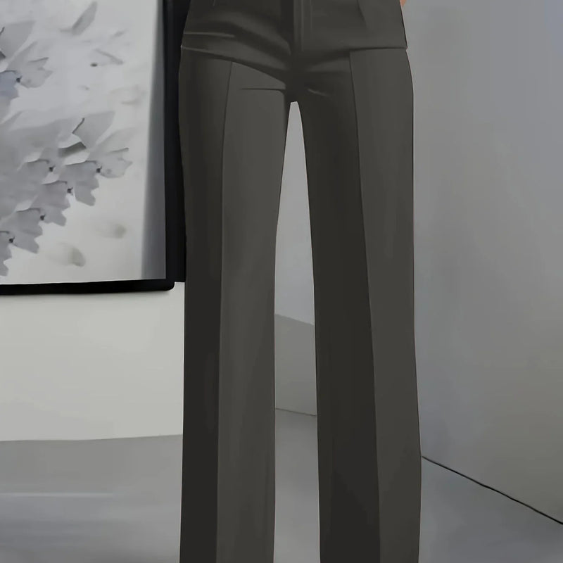 New Women's High - Waisted Draped Straight - Cut Suit Pants - View 19 | SAMAG