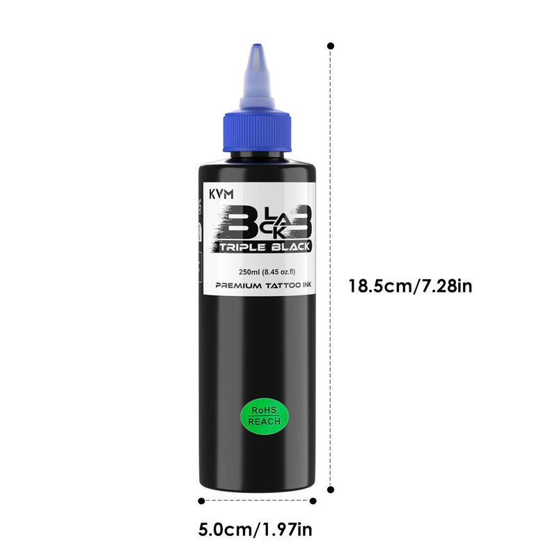 1Pcs 8oz Professional Black Tattoo Ink Pigment Body Art Tattoo Ink Permanent Makeup Beauty Paints for Body Tattoo Accessories