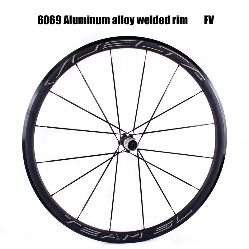 VUELTA Road Bicycle 700C Wheel Set Ultra Light Aluminum Alloy 4-Bearing Straight Pull 100/130mm Bicycle Wheel Set