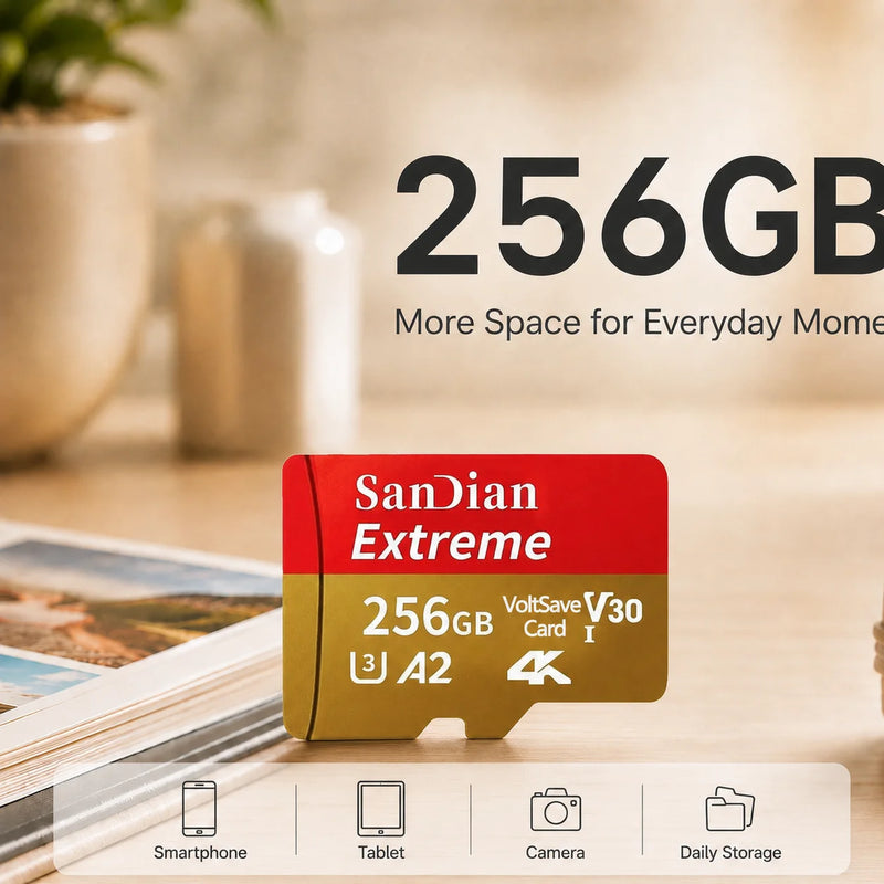 128GB 256GB Compact Micro TF/SD Memory Card Wide Compatibility SD Meomory Cards for Laptop PC Electronic Reader
