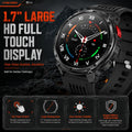 NEW 1100mAh Battery Sports Smart Watch Compass IP68 Waterproof Outdoor Flashlight Voice Assistant Heart Rate BT Call Smart Watch