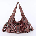Women Handbags Leopard Bag Top-handle Handbag Fashion Satchel Dumpling Pack Shoulder Bag Tote Bag Hobos Large Purse