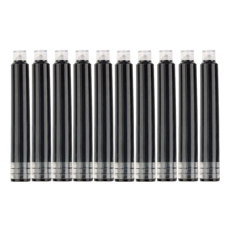 10PCS/Set Simple 3.4mm Caliber Ink Cartridge Blue/Red/Black Plastic Material Fountain Pen Refill Simple Design Pen Ink Students