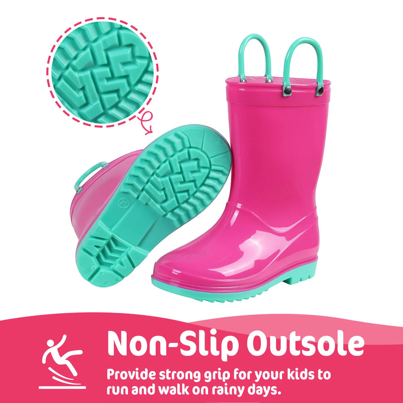 Evshine Rain Boots For Children Fashion Cute Rubber Boots Boys And Girls Waterproof Rain Boots Lovely Cartoon Kids Rain Boots