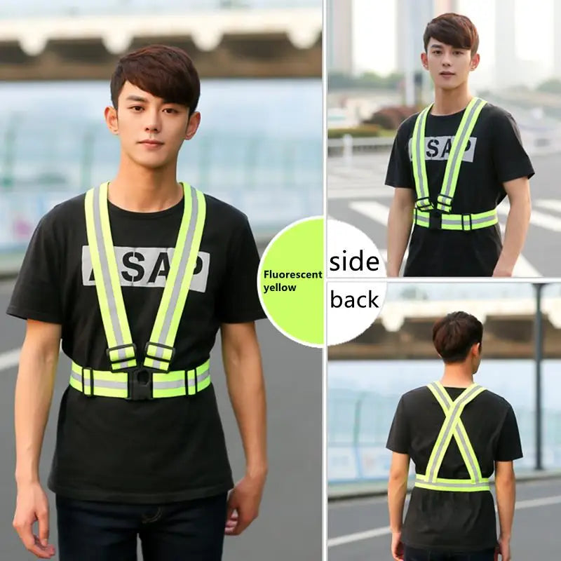 Unisex Night Running Suspender Reflective Suspenders For Men Women Colorful Adjustable Luminous Wide Braces Youth Sport Belt