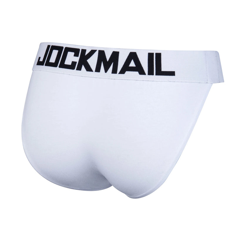 JOCKMAIL brand mens bikini underwear cotton classic basics sexy men briefs U Convex calzoncillos hombre cueca gay men Underpants