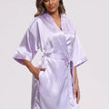 Women's Pure Short Silky Robes Bridesmaid Bride Party | SAMAG