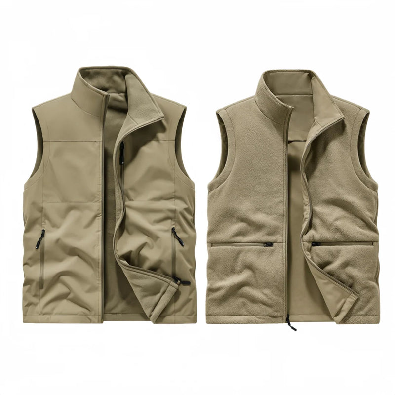 Autumn Winter Comfortable Versatile Windproof Casual Vest Outdoor Leisure Fishing Men Leather Vest Men Fashion Breathable Vest