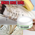 WHITE SHOE CARE CREAM – A Cleaner for White Sneakers That Removes Stains – Simple to Use for Pristine Footwear.