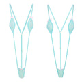 Women's Three Points Bikini Bodysuit See Through Mini Bra with T-back Briefs Suits Lingerie Couple's Tempting Dirty Nightwear