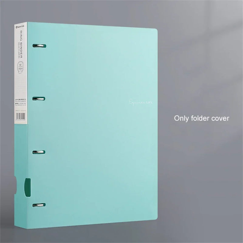 A4 4 Hole Ring Binder for School Home Office Document Exam Paper Organization Multi Functional Stationery Storage Ring Binder