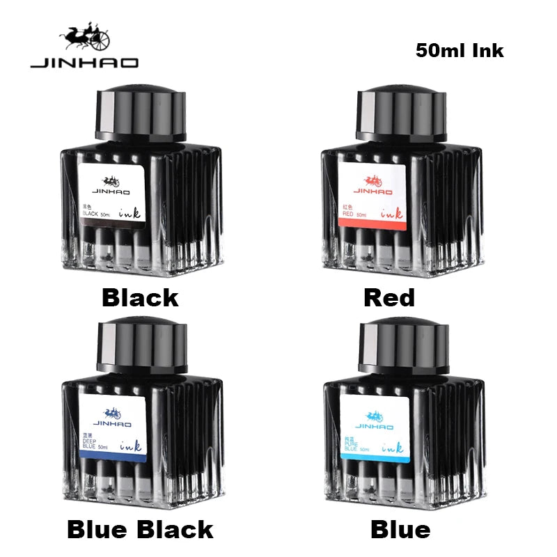 Jinhao Fountain Pen Chinese ink 50/100ml Color Glass Bottled Ink Writing Calligraphy Cartridge Office School Supplies Stationery