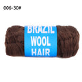 1pcs Brazilian Wool Hair Synthetic Crochet Hair Extensions for Women African Hair Yarn for Natural Black, Jumbo Braids