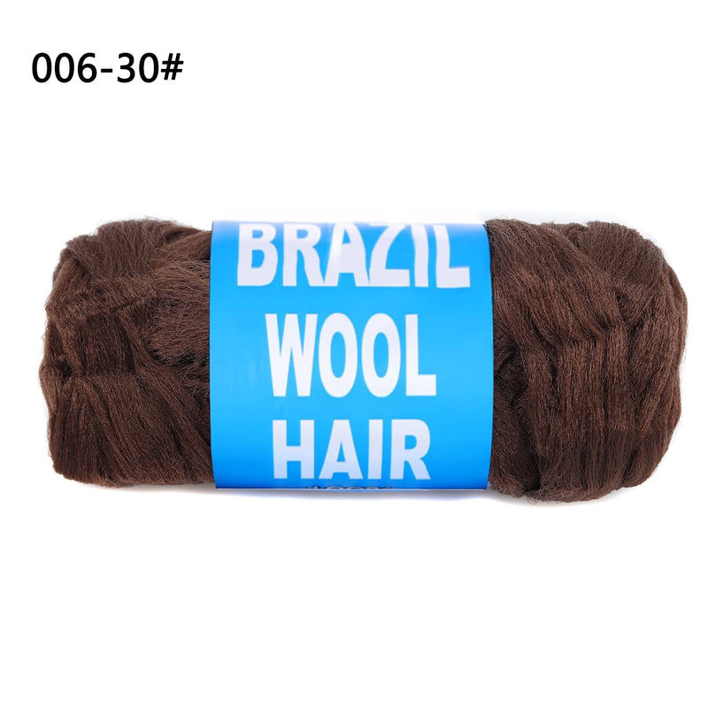1pcs Brazilian Wool Hair Synthetic Crochet Hair Extensions for Women African Hair Yarn for Natural Black, Jumbo Braids