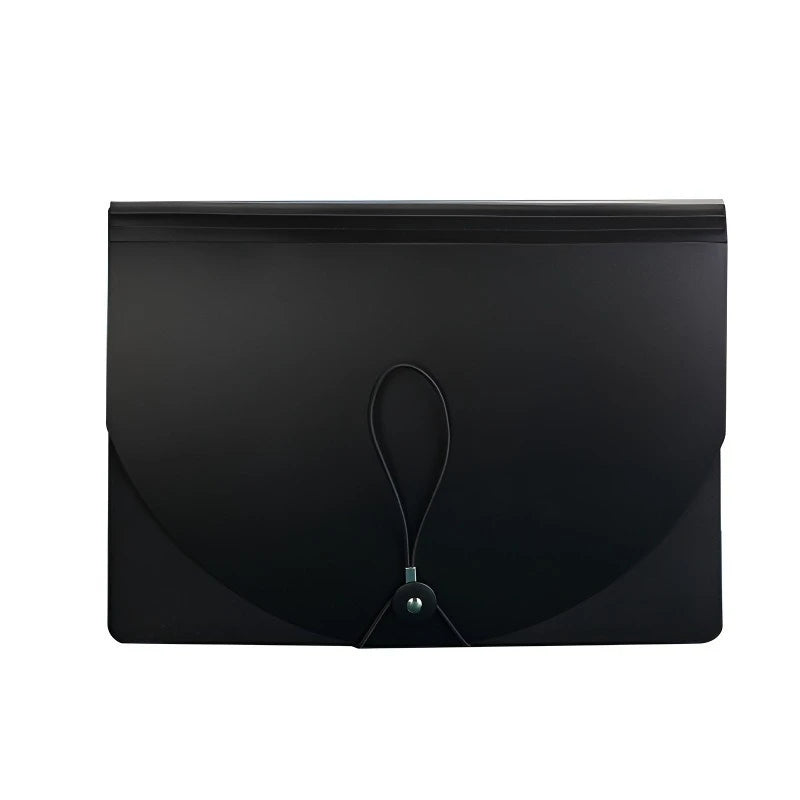 13/25/37 Grid Plastic Three Sided Sealed Hanging Rope Flip Organ Bag A4 Multi-Layer Folder Office File Storage PP File Bag