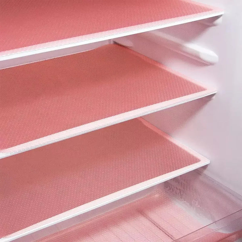 4PCS EVA Waterproof Refrigerator Liner Mat Washable Mildew Kitchen Pad Anti-oil Cabinet Drawer Placemat Heat-insulat Fridge Mat