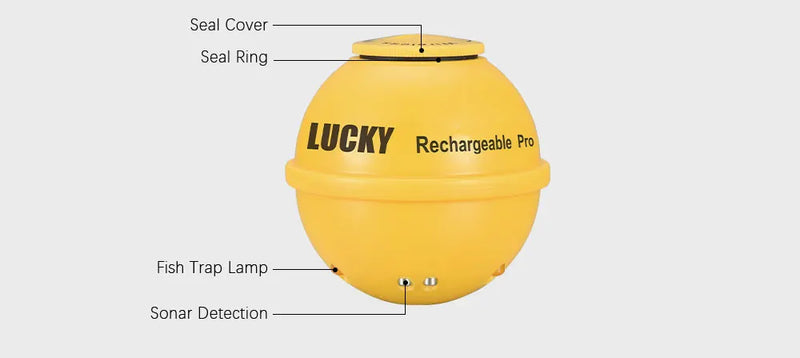 LUCKY FF1108-1CWLA Rechargeable Wireless Sonar for Fishing 45M Water Depth Echo Sounder Fishing Finder Portable Fish Finder