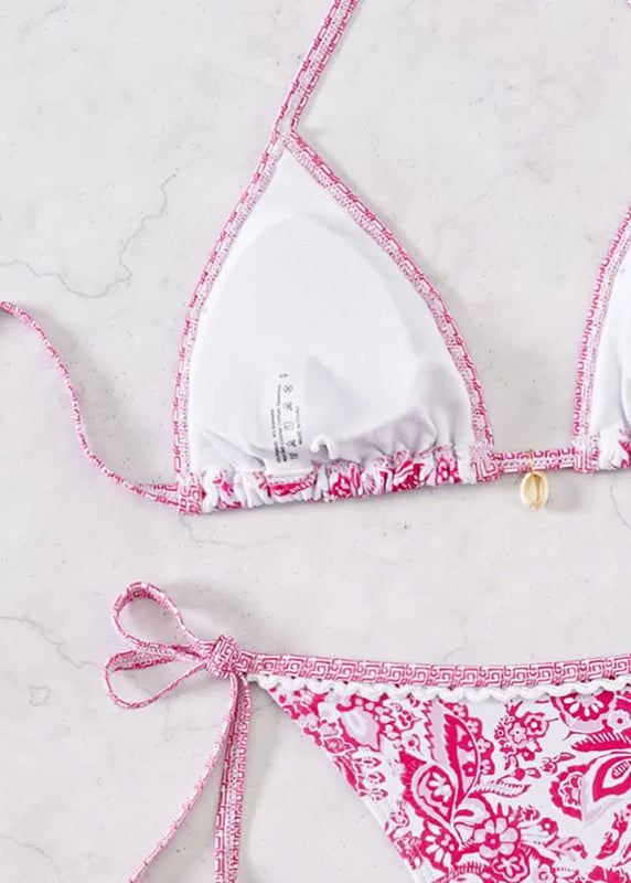Women's Two Piece Bikini Set 2025, Sexy Triangle Push Up Swimsuit, Floral Print Bathing Suit, Beach Swimwear