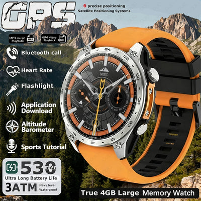 Military Smart Watch Men Built-in GPS 530mah Bluetooth | SAMAG