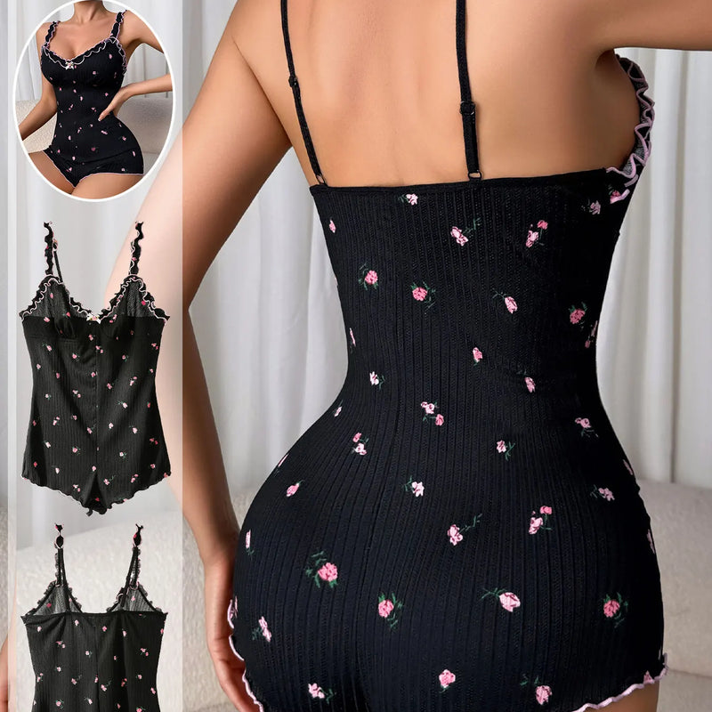 Women's One-Piece Sleeveless Pajama Jumpsuit, Suitable | SAMAG