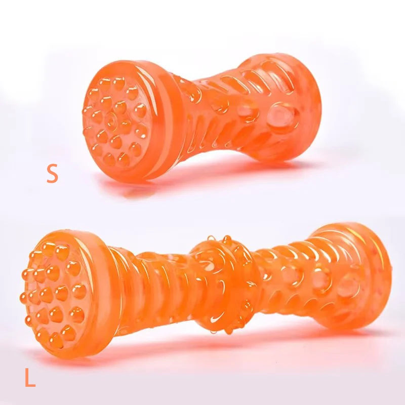 Tpr Squeaky Pet Chew Toy Durable Bite Resistant Dog Bone Teething Stick Interactive Puppy Molar Toy Dogs Toy Pet Supplies