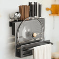 Knife Block without Knives, Wall Mounted Organiser, Kitchen Cutlery Holder for Cutting Boards - View 2 | SAMAG